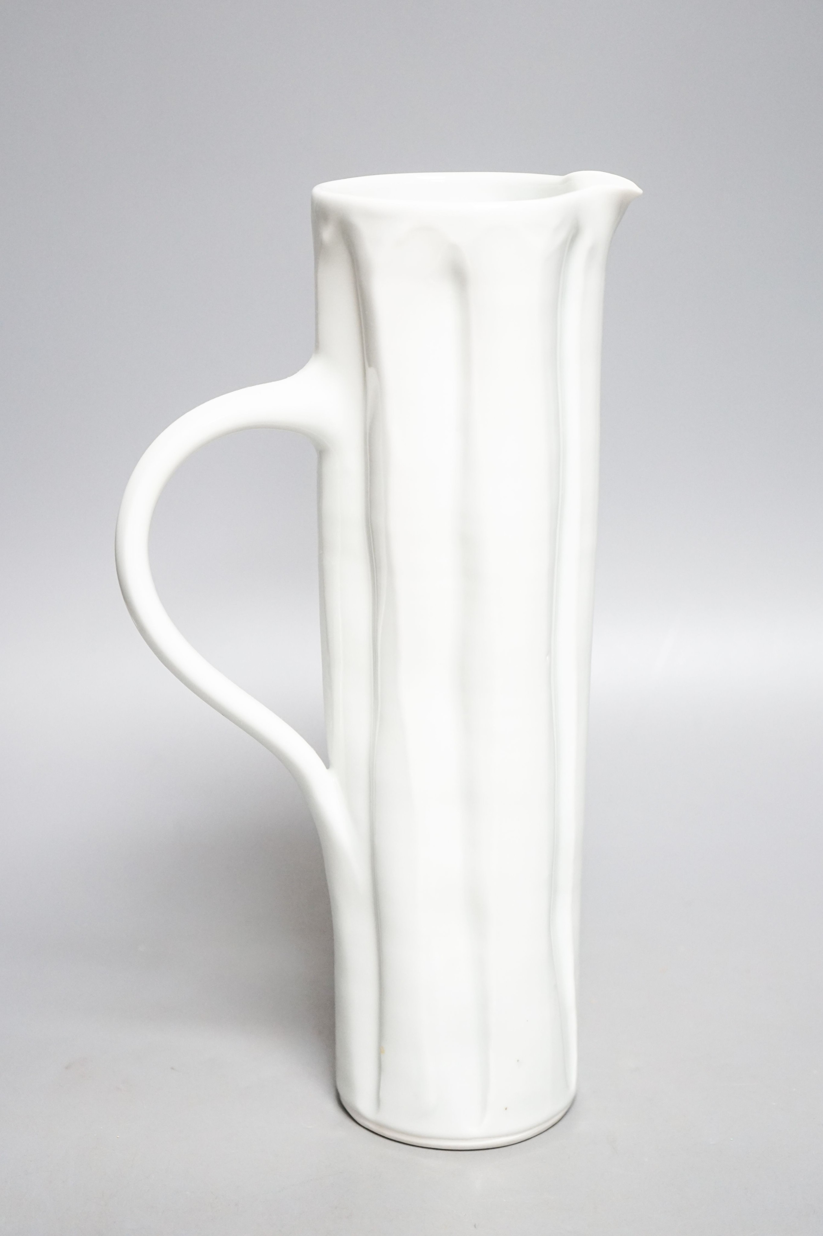 Joanna Howells (b.1960), a tall ‘chun’ glazed jug 31cm